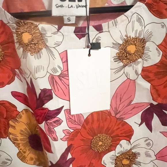 NWT Tuckernuck Sur La Vague Poppy crop Top cotton size S - Picture 3 of 7